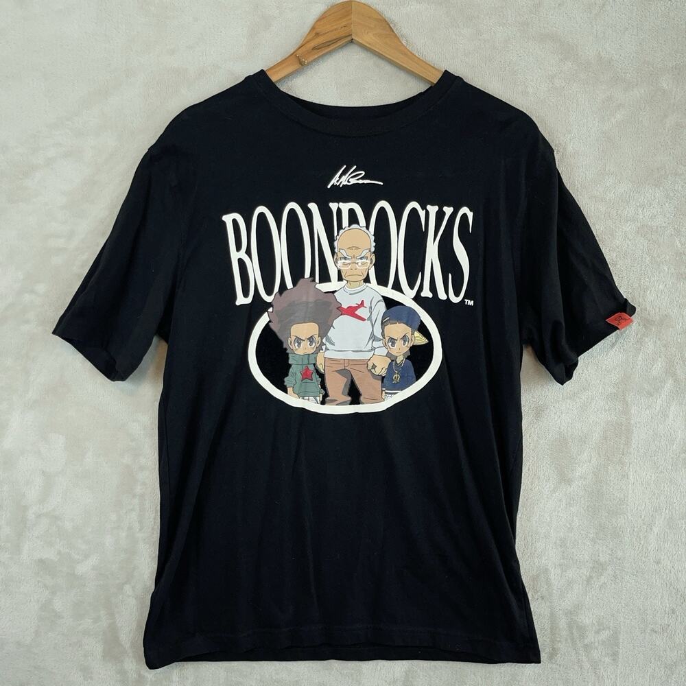 The Boondocks Official Anti-Grav Black Tee Men's Medium Anime Streetwear Merch